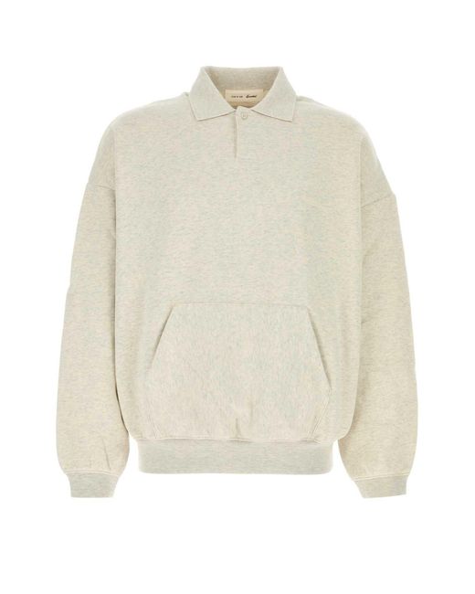 Fear Of God White Signature 90's Polo Sweatshirt