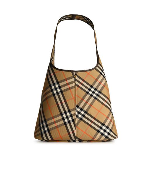 Sacca di cotone beige "che controlla" di Burberry in White