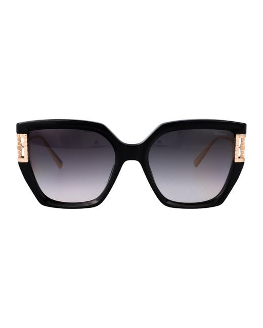 Chopard Black Geometric Sunglasses Sch378 M 0 Blk