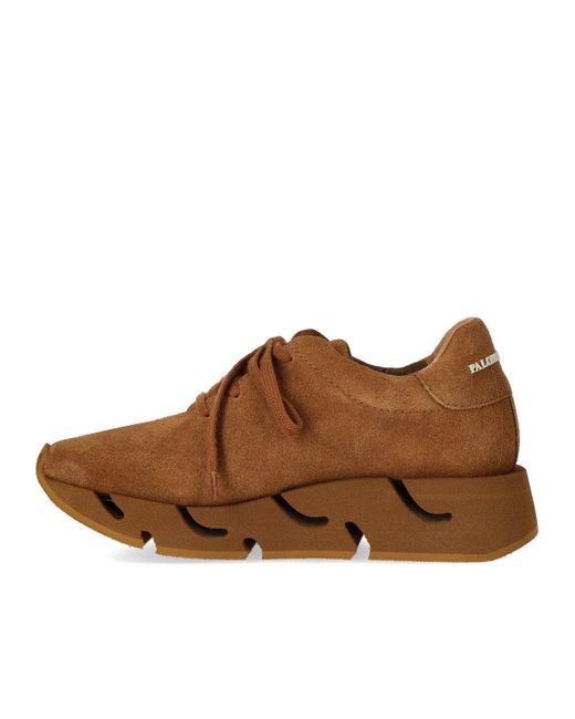 Paloma Barceló Brown Brick Suede Pia Sneakers With Cut-Out Rubber Sole
