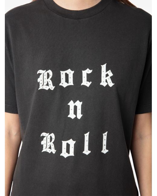 Zadig & Voltaire Black Zadig & Voltaire Edwin HC Rock and Roll Strass