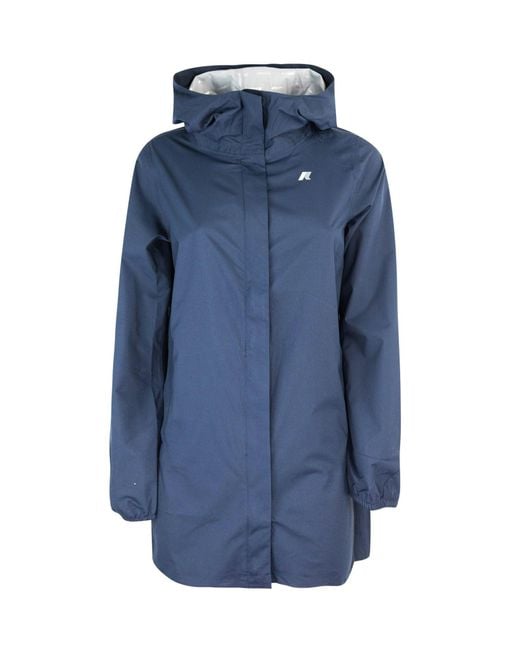 K-Way Blue Parka Sophie Stretch Dot