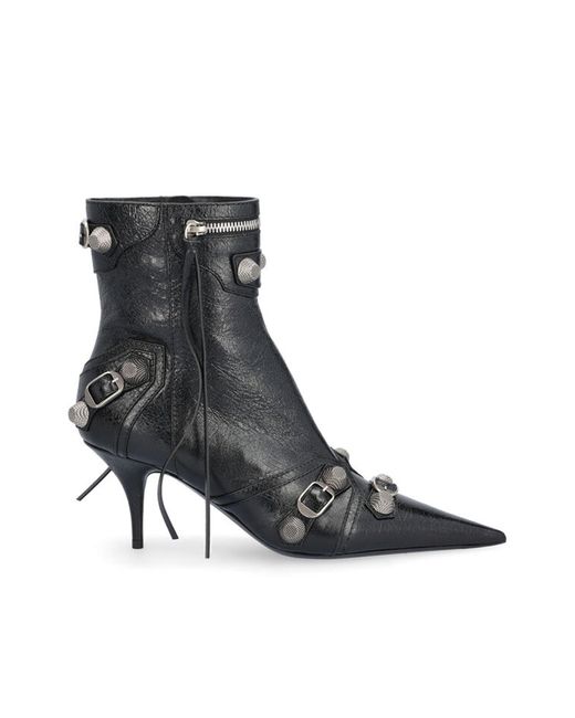Balenciaga Black Cagole Leather Boots