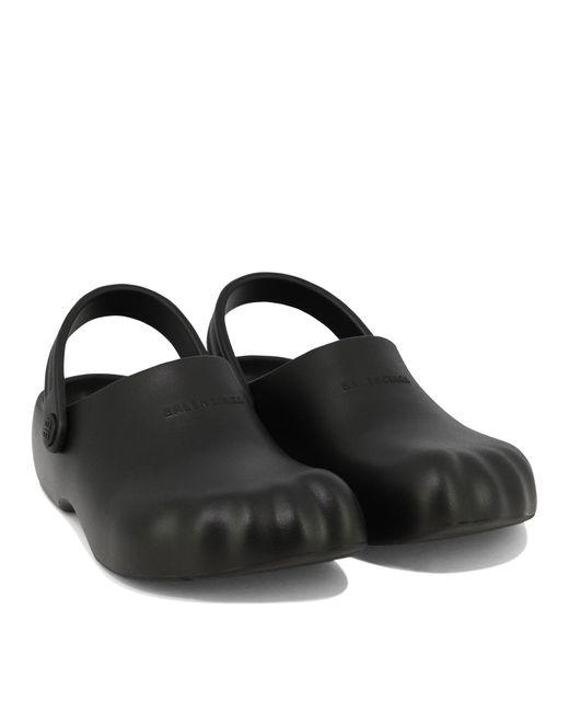 "Sunday modellated" pantofole di Balenciaga in Black da Uomo