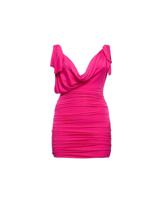 The Attico Pink Der Attico Jersey Minirock