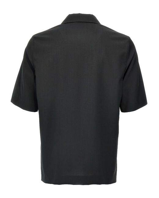 Barena Black Overshirt Atila Tropical for men