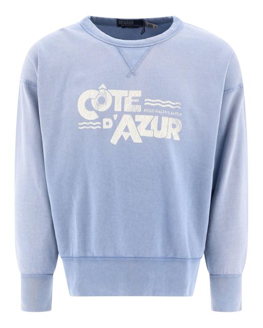 Polo Ralph Lauren "cote D'azur" Sweatshirt in het Blue voor heren
