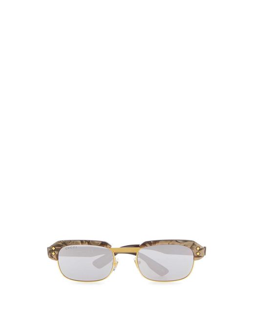 Gucci Multicolor Printed Acetate And Metal Sunglasses