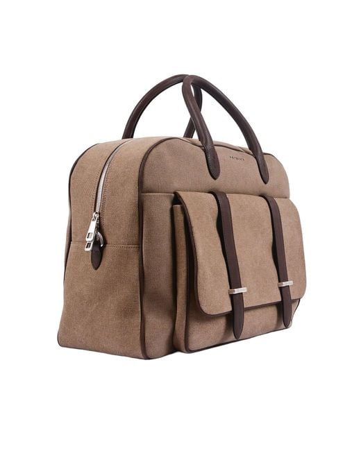 Claudio Orciani Brown Shoulder Bag Cross for men