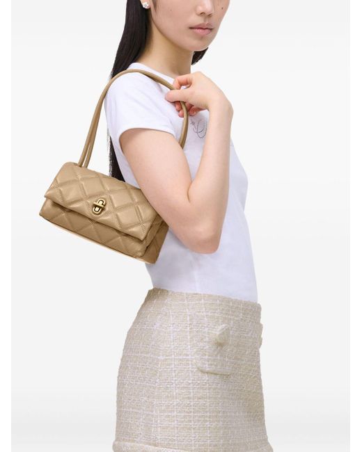 Marc Jacobs Natural The Quilted Leather Mini Dual Schultertasche