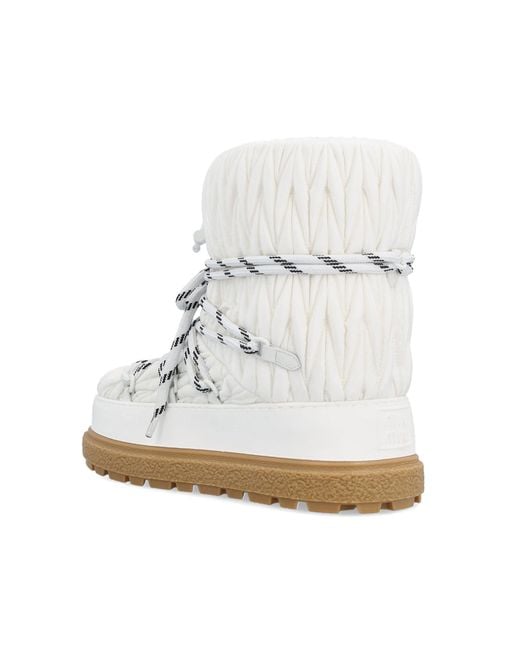 Miu Miu White Winter Boots