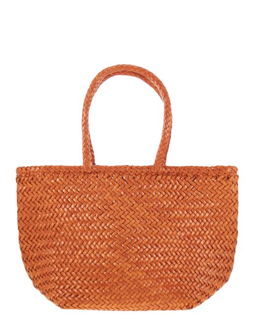 Dragon Orange Grace Korb kleiner gewebter Ledertasche