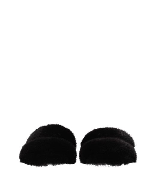 Saint Laurent Black Mules And Clogs For Visone