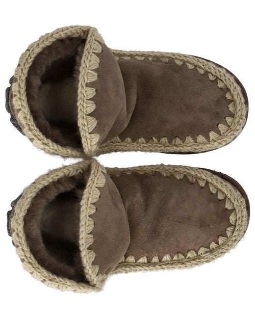 Mou Brown Eskimo 18 Glitter Logo Elephant Boot