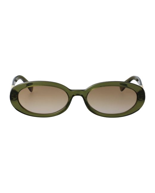 Longchamp Green Transparent Acetate Sunglasses