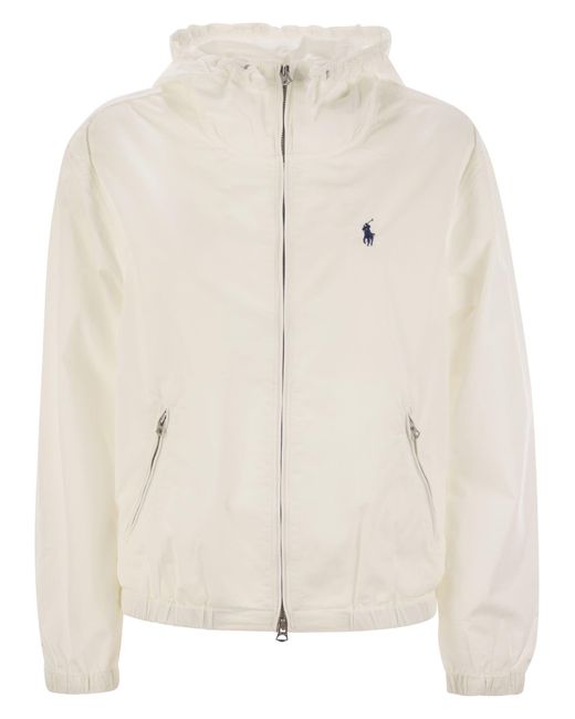 Twill Giacca Con Cappuccio di Polo Ralph Lauren in Natural