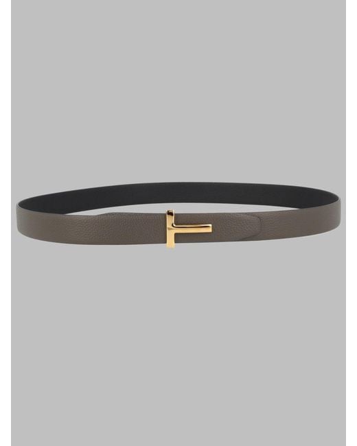 Tom Ford Gray Designer Belt