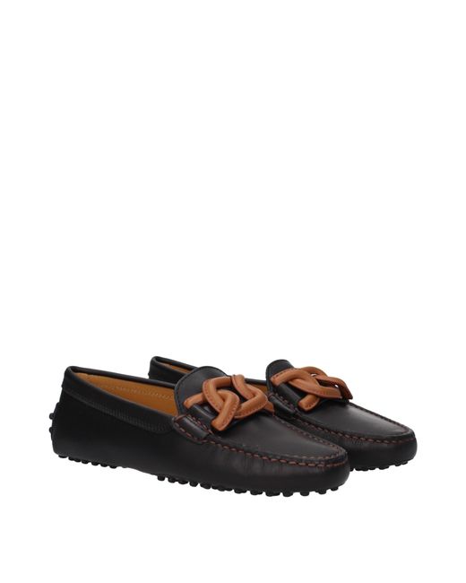 Tod's Black Moccasins/ Leather