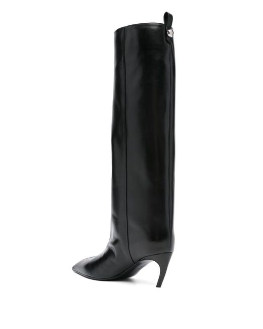 The Attico Black Stiefel Lea 65 Aus Leder