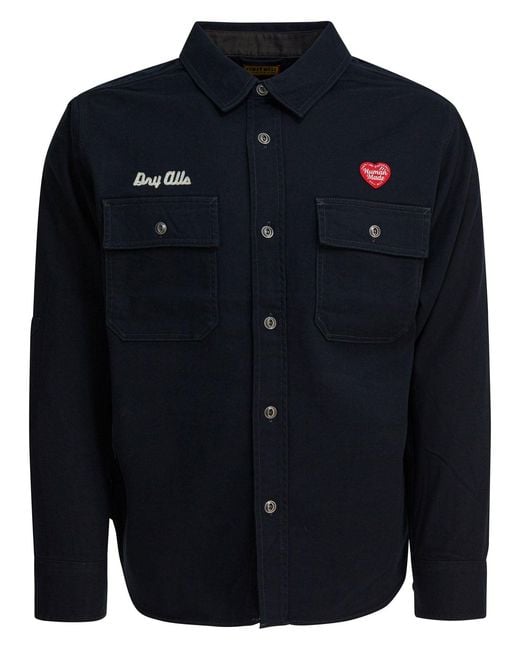 Human Made Blue "Work" Overshirt Jacket for men