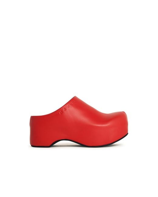 Marni Red Lear Sabots für Herren