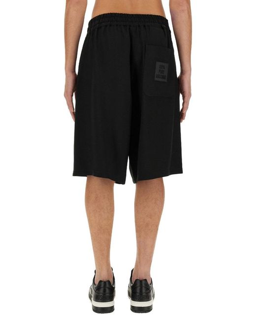 Moschino Red Bermuda With Logo for men