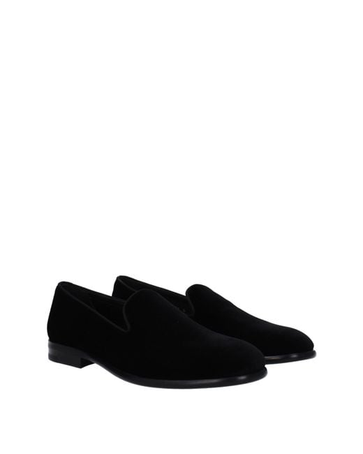 Dolce & Gabbana Black Dolce&Gabbana Velvet Loafers