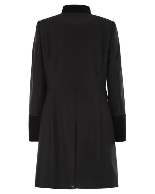 Fay Black Wool Cloth Coat