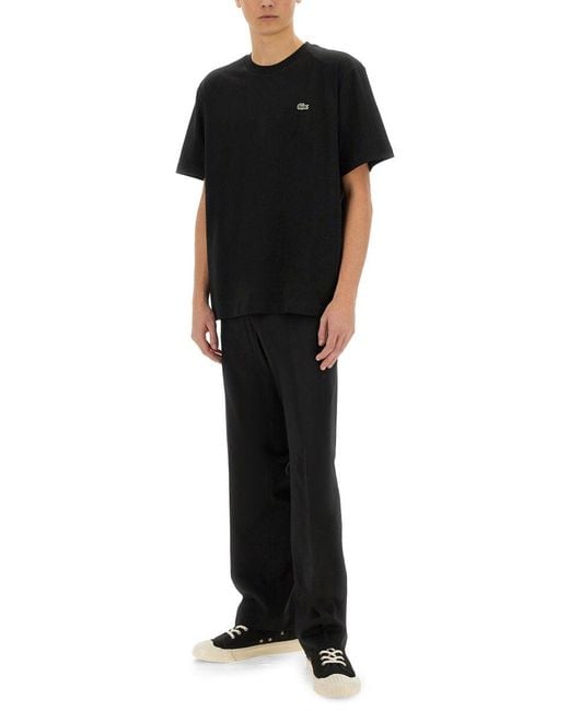 Lacoste Black Cotton Tshirt for men
