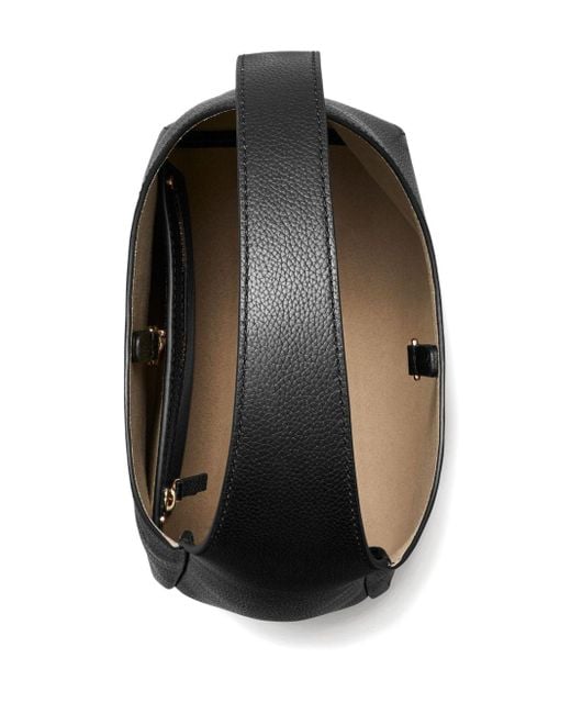 Tory Burch Romy Small Leather Hobo Bag in het Black