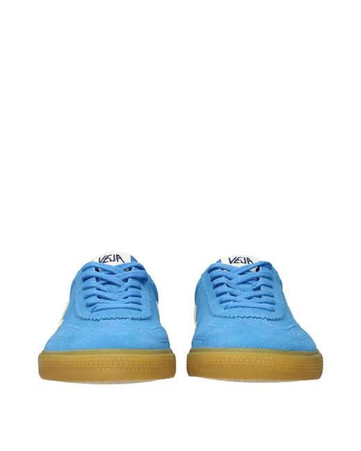 Veja Blue Sneakers Suede Sky/Sole for men