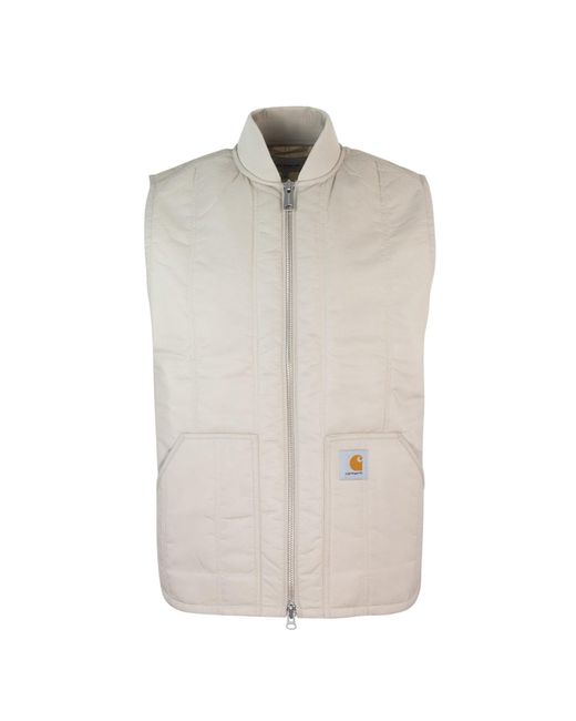 Carhartt White Giubbino Smanicato Lachlan Liner Fleur De Sel