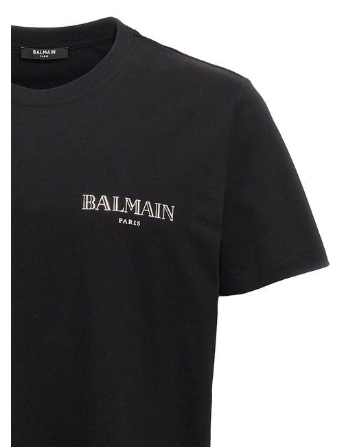 Balmain Logo T-Shirt in Black für Herren