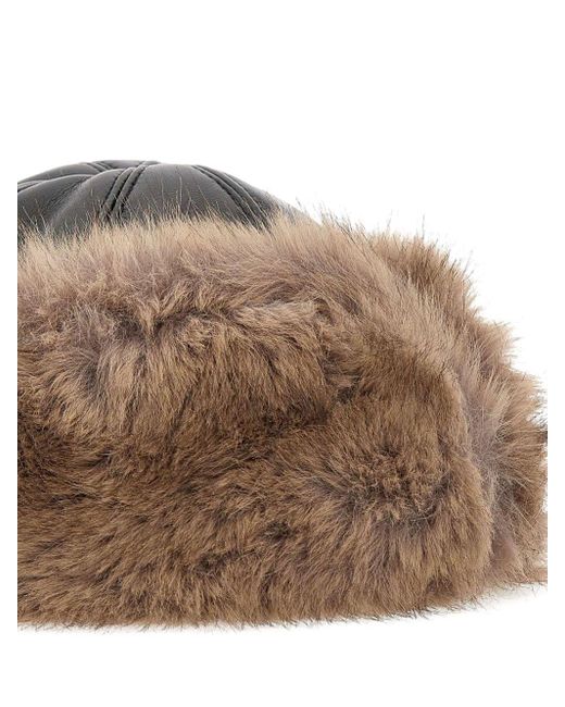 Stand Studio Brown Mütze aus Faux Fur