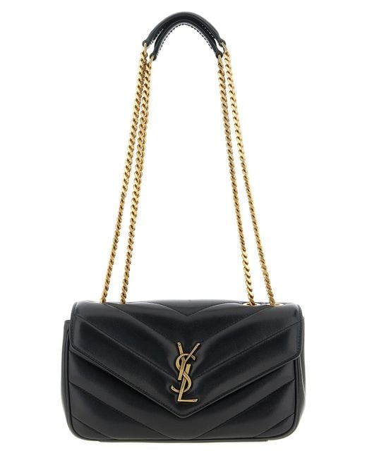 Saint Laurent Black Kleine Umhängetasche "Loulou"