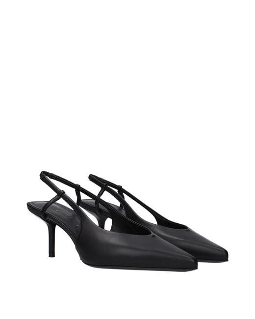 Max Mara Black Sandals Leather
