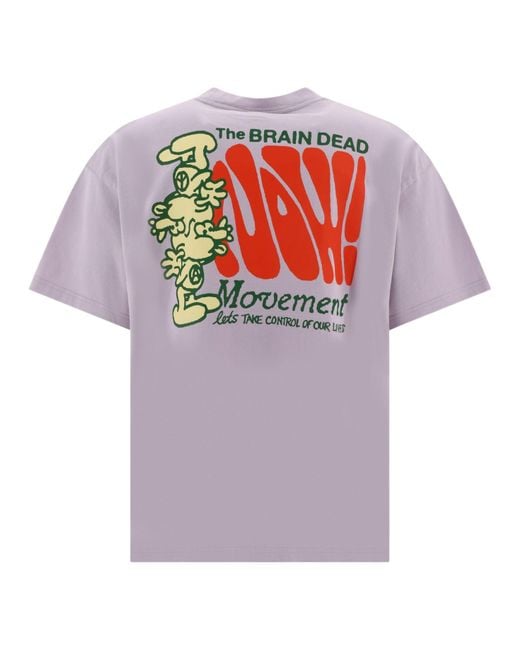 Brain Dead Purple The Now Movement T Shirt for men