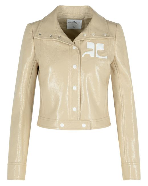 Courreges Natural Reedition' Ivory Cotton Blend Jacket
