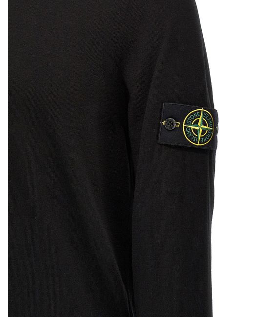 Stone Island Logo Abzeichenpullover in Black für Herren