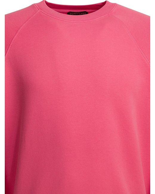 Tom Ford Pink Organic Cotton Sweatshirt for men