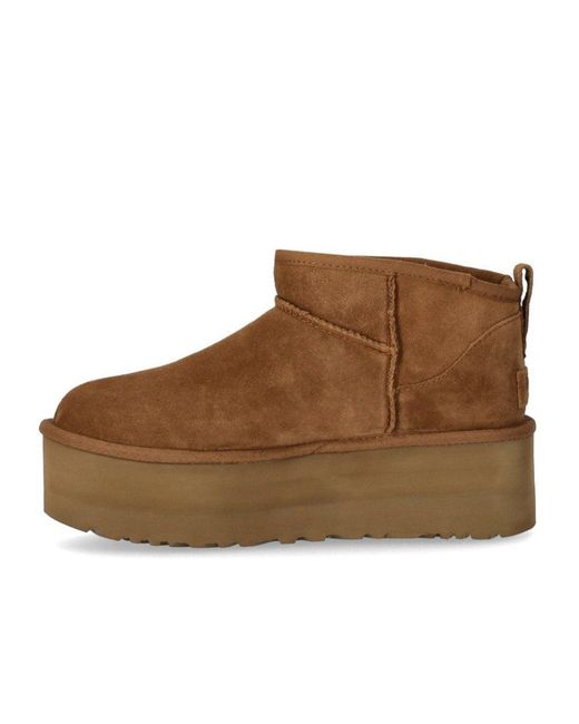 Ugg Brown Classic Ultra Mini Platform Chestnut Boot
