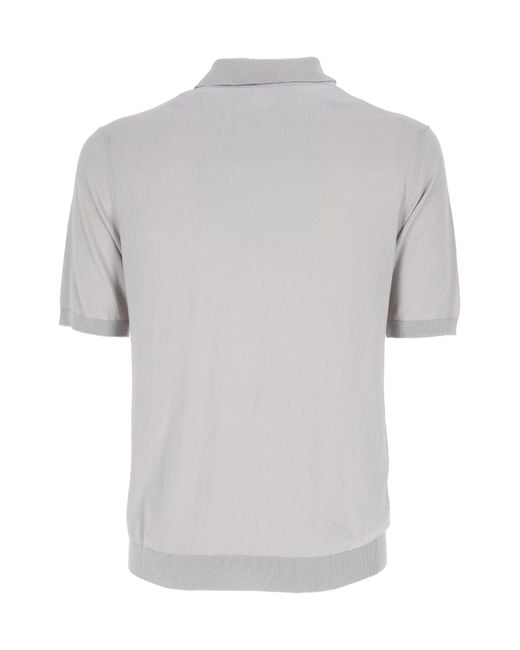 Ballantyne Gray Short Sleeves Polo