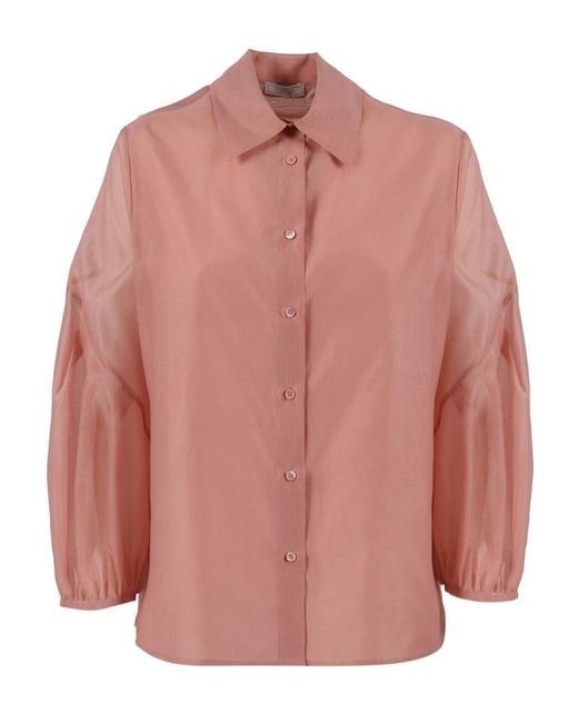 Peserico Pink Buttoned Blouse