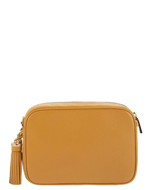 MICHAEL Michael Kors Orange Ginny Leather Shoulder Bag
