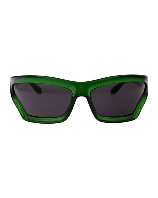Occhiali Da Sole Maschera Lw40143 U 98 A di Loewe in Green