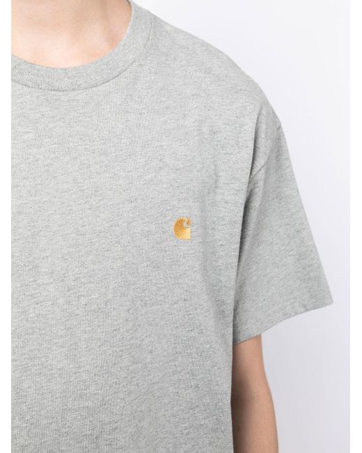 Carhartt White Logo Baumwoll -T -Shirt