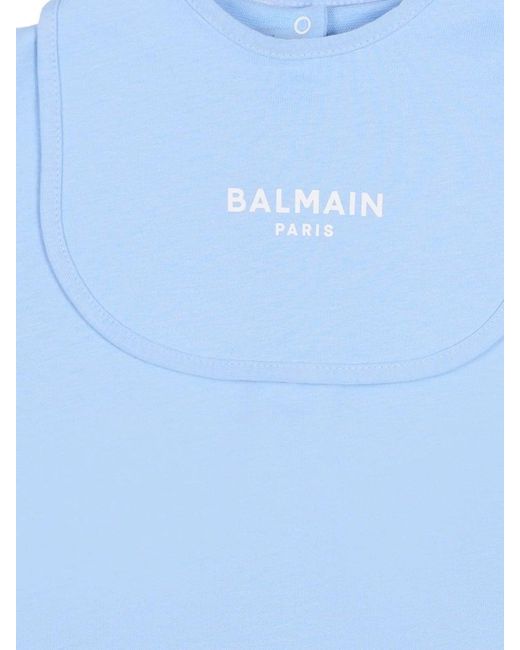 Balmain Blue Bodysuit Set With Gag for men