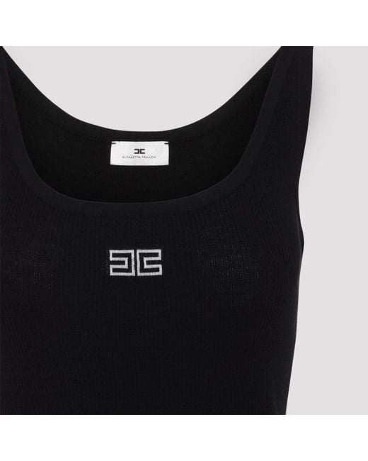 Elisabetta Franchi Black Knit Top