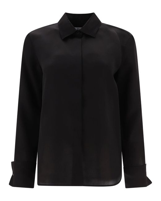Max Mara "nola" Silk Organza -shirt in het Black