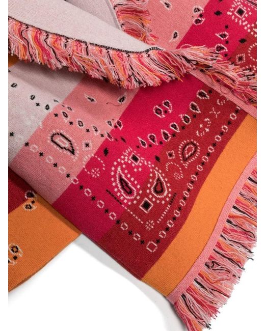 Alanui Pink Striped Bandana Jacquard Card